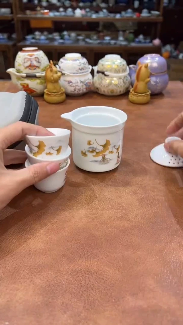 真的很便宜会开片的旅行茶具