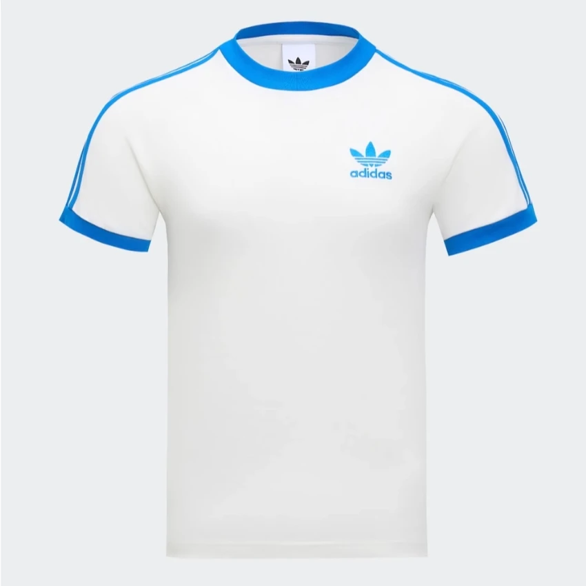 【滔搏联动】adidas阿迪三叶草超级明星款海军蓝三条纹短袖KR0291