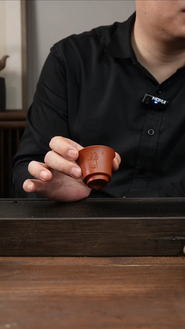 茶杯紫砂朱泥静心 刻绘新款主人杯 ！