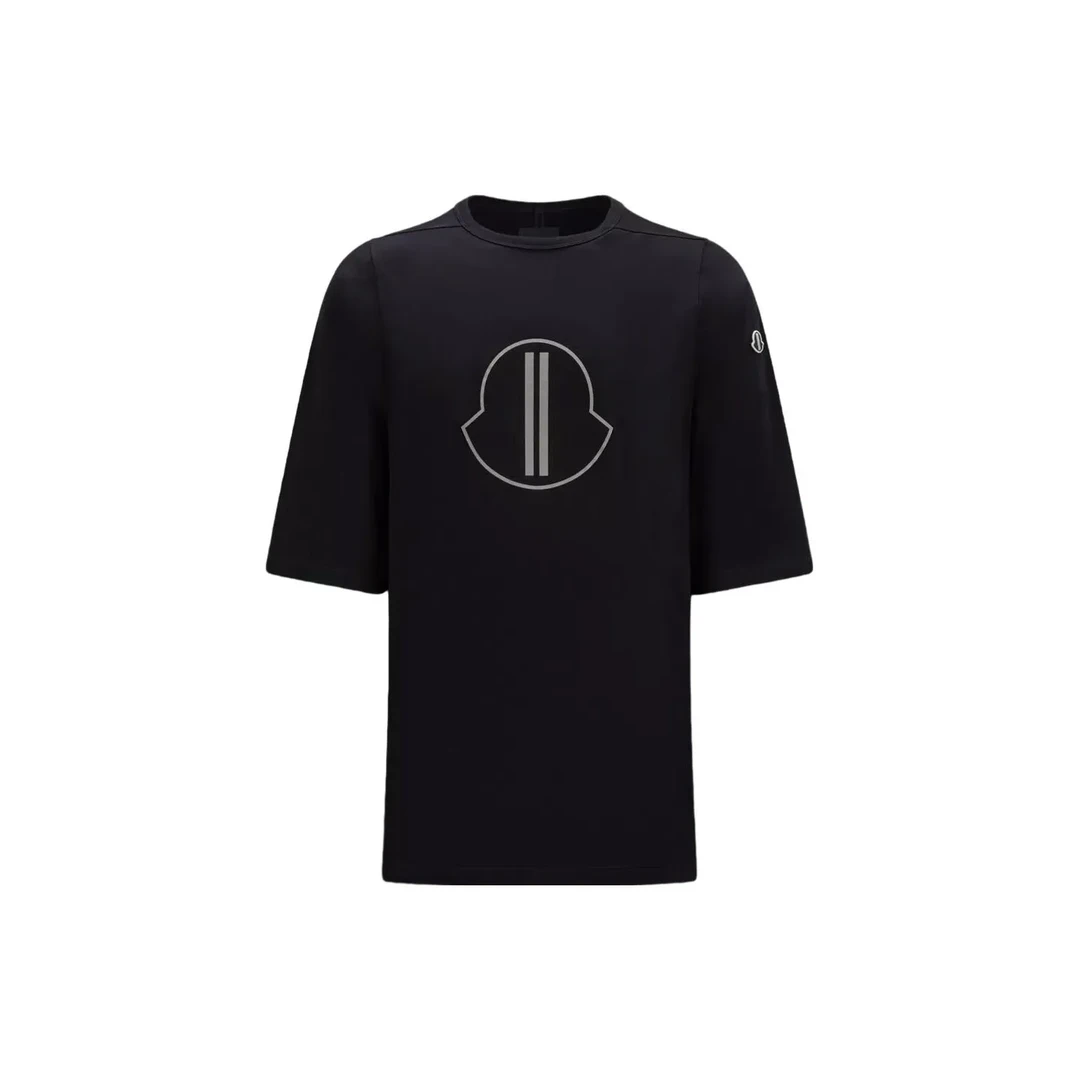 全新未使用 MONCLER RICK OWENS 联名款 logo印花圆领短袖T恤