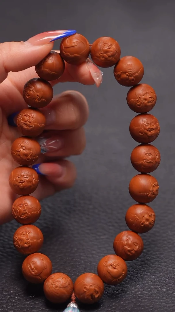 手串橄榄核1.6/正圆光珠博艺十八罗汉手持
