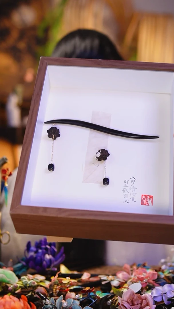 木原创设计定制组合莲花步摇套装