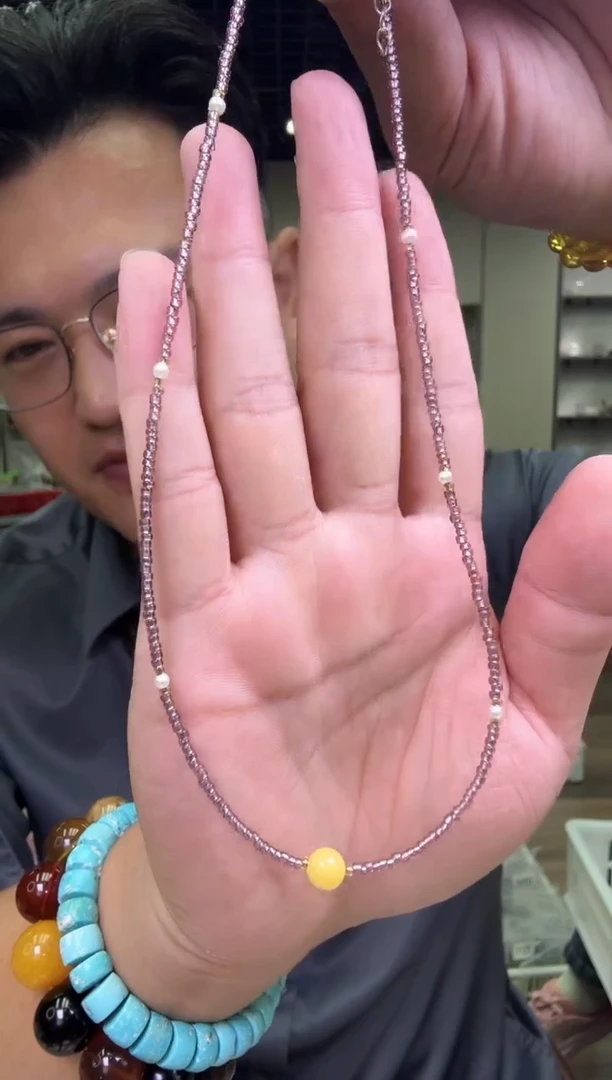 蜜蜡颈饰未镶嵌多样性发一件 197