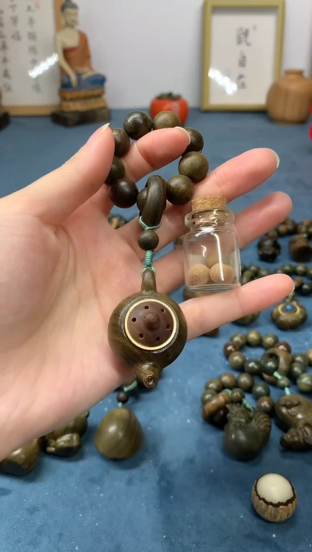 【闪购商品】维腊木（绿檀）把件把把壶香囊 送1瓶香丸