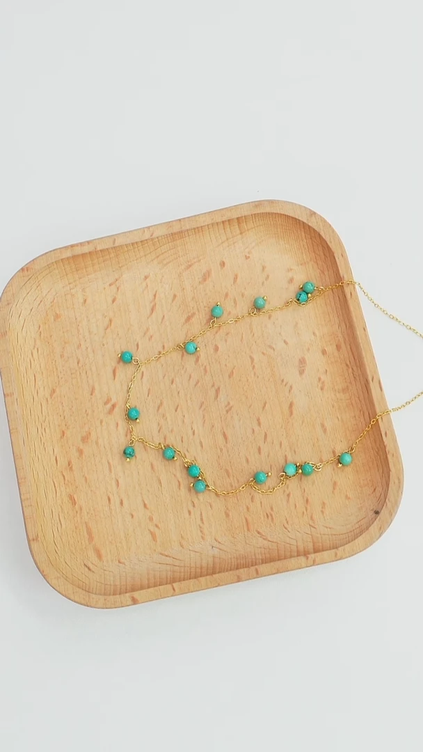 绿松石未镶嵌项链24050709