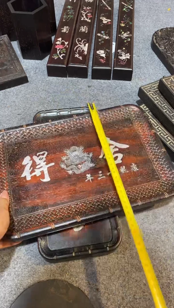 檀香紫檀（小叶紫檀）紫檀拆件雕刻板以直播间实物为准微瑕老物件