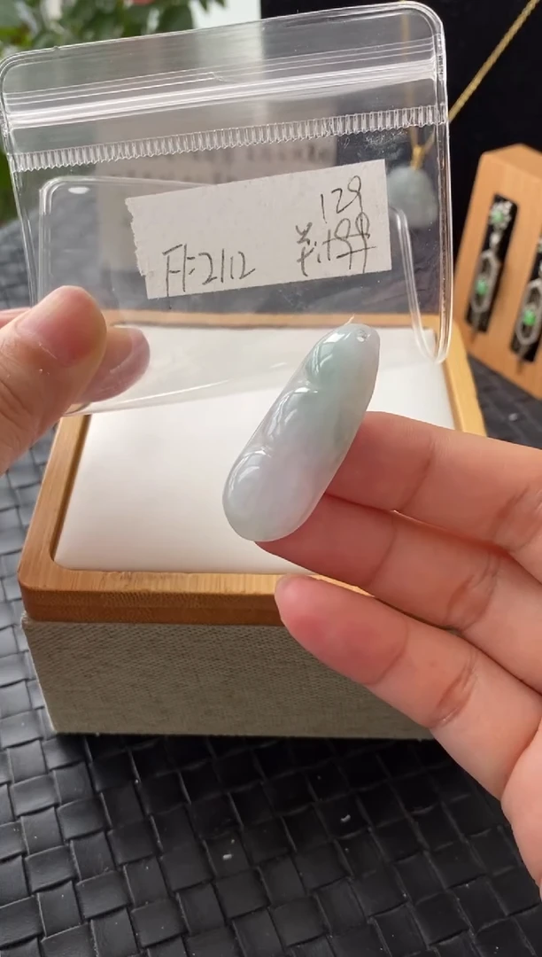 吊坠(不含链)银S925镶嵌翡翠FF2112