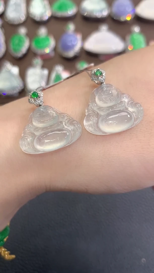 吊坠(不含链)18K金镶嵌翡翠春日珠宝 B5多样性一件发