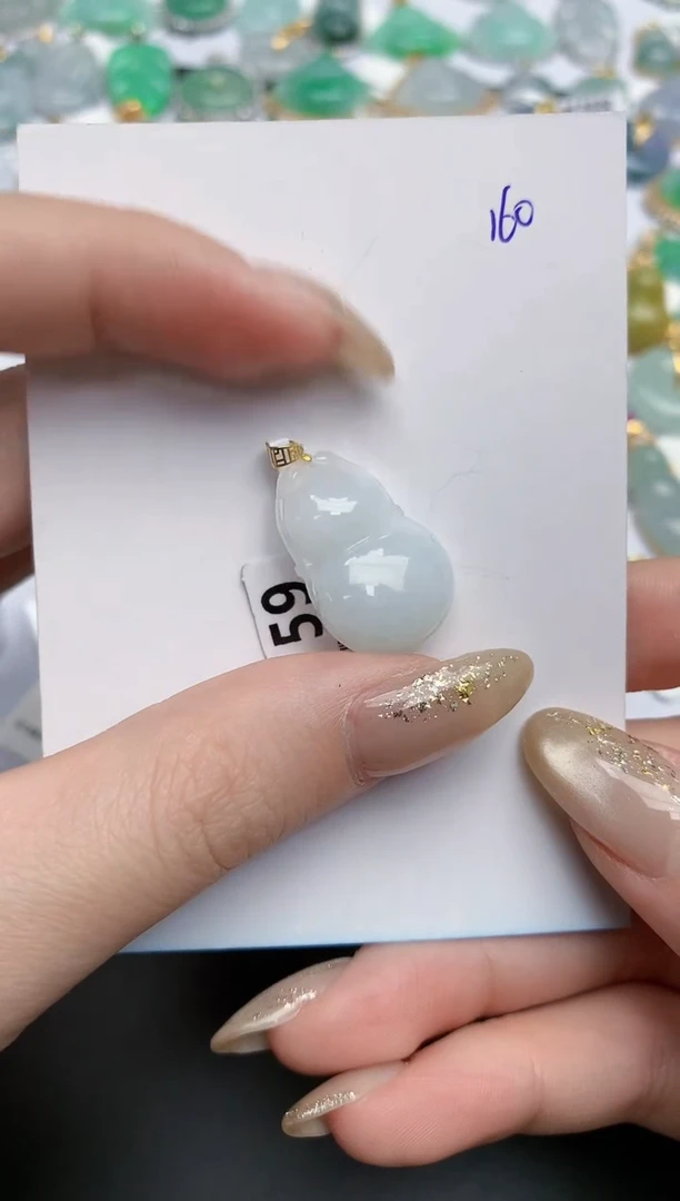 【闪购商品】翡翠颈饰18K金镶嵌天然缅甸翡翠A货