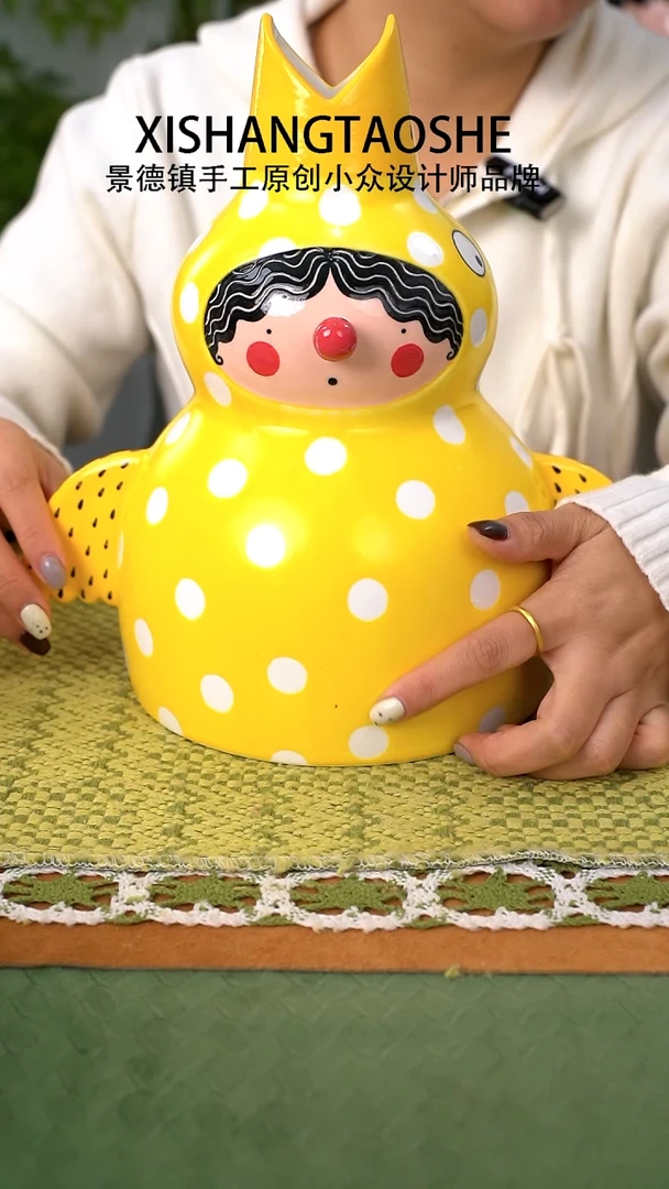 【闪购商品】.喜上陶社飞鸟花器