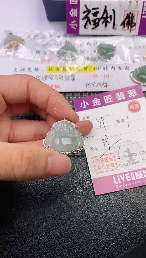 颈饰银S925镶嵌翡翠是****T挂件