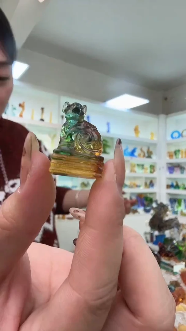 手工艺品琉璃带底小鼠