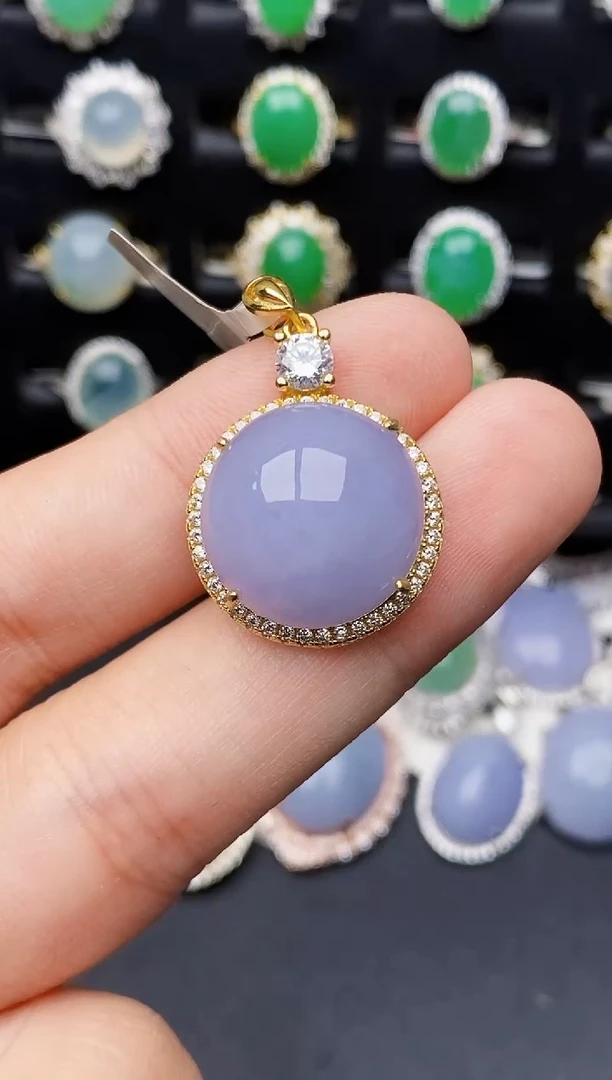 银S925镶嵌戒指翡翠云**芙8159