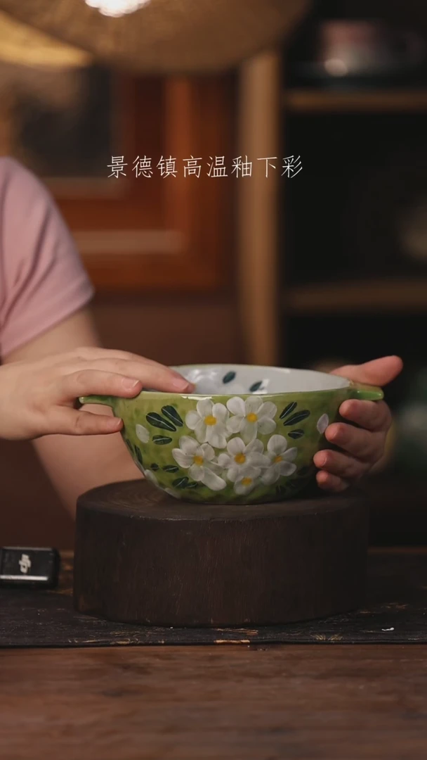 陶瓷景德镇高温釉下手绘陶瓷300