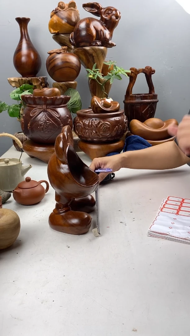 香樟木A38米奇收纳/尺寸16*12*22