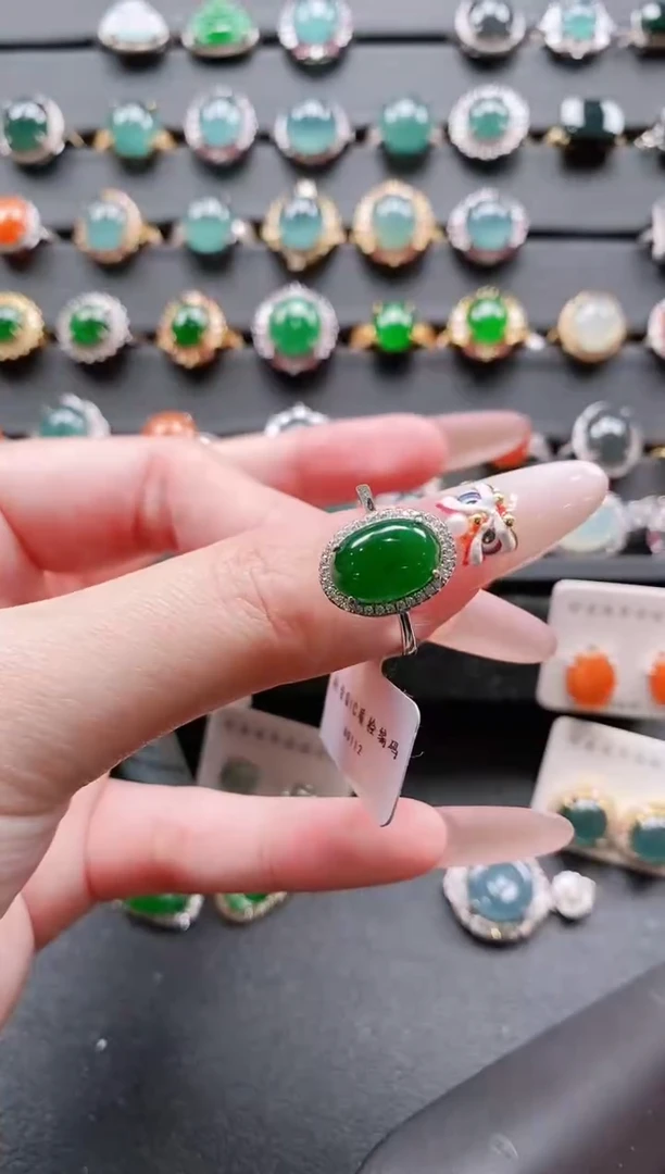 【闪购商品】翡翠戒指银S925镶嵌11111111