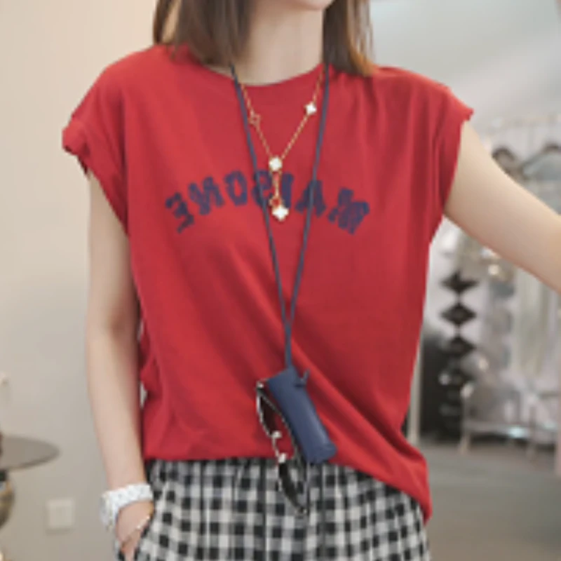 【孤单心事】2025春夏新款时尚百搭休闲设计感T恤LK2503019