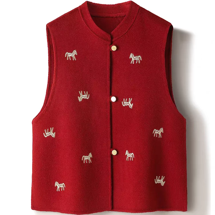 【金马送福】【%山羊绒马甲】26102-2025新款秋冬双面山羊绒马甲