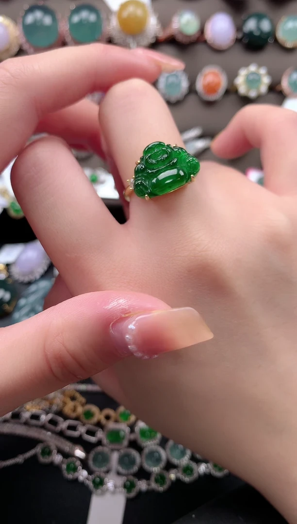 【闪购商品】翡翠戒指银S925镶嵌51234124