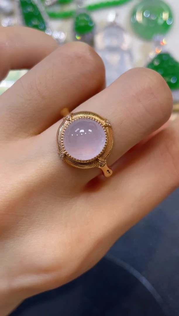 颈饰18K金镶嵌翡翠团购9