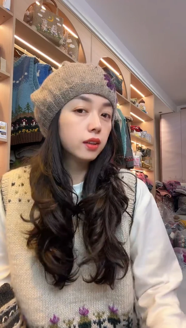 羊毛映*红纯手工细线刺绣蓓蕾665