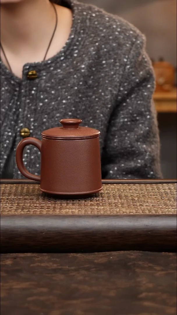 茶杯紫砂底槽青三件套新品