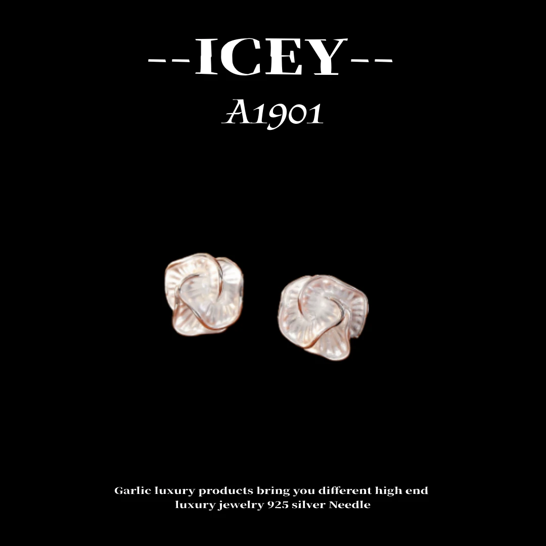 镀18K金 ICEY设计简约手工耳饰--A1901