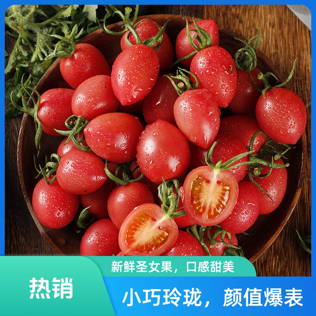 正宗电白千禧小番茄 圣女果樱桃小番茄西红柿超甜小柿子 广东电白 1盒2斤