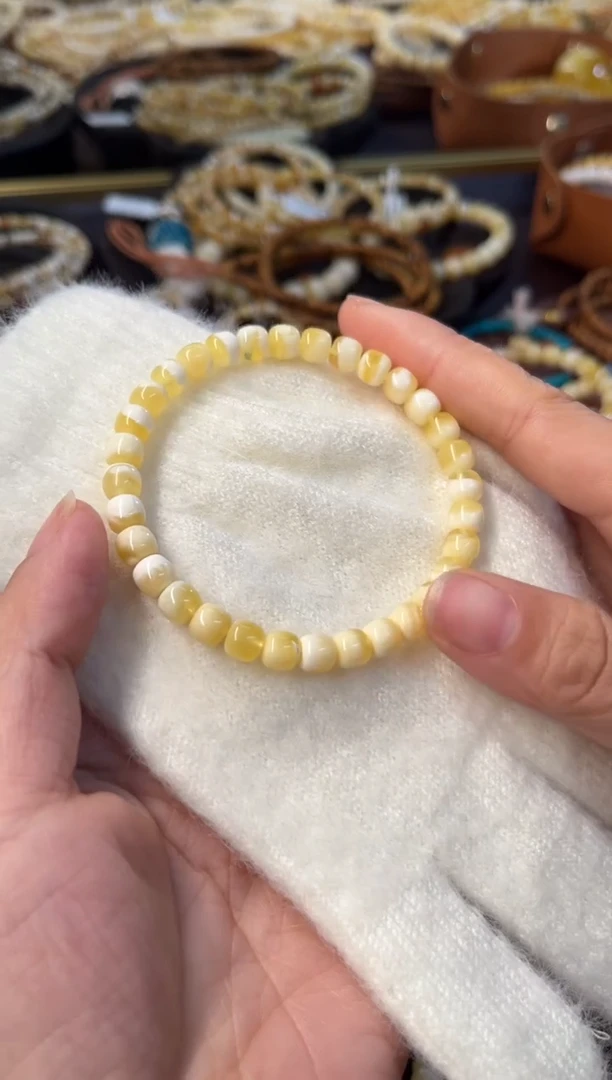 裸石琥珀未镶嵌蜜蜡手串