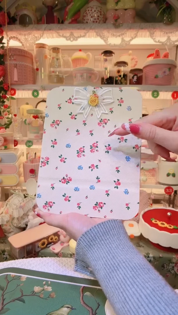 玫瑰花折叠镜中——手工制作品质好！