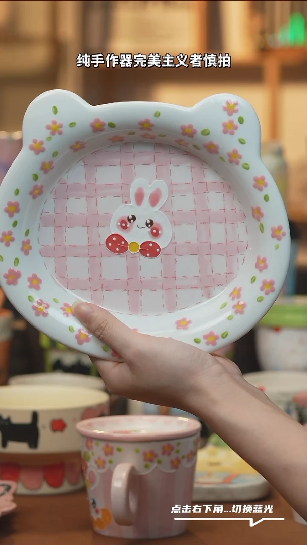 摆件C071设计师原创手绘陶瓷