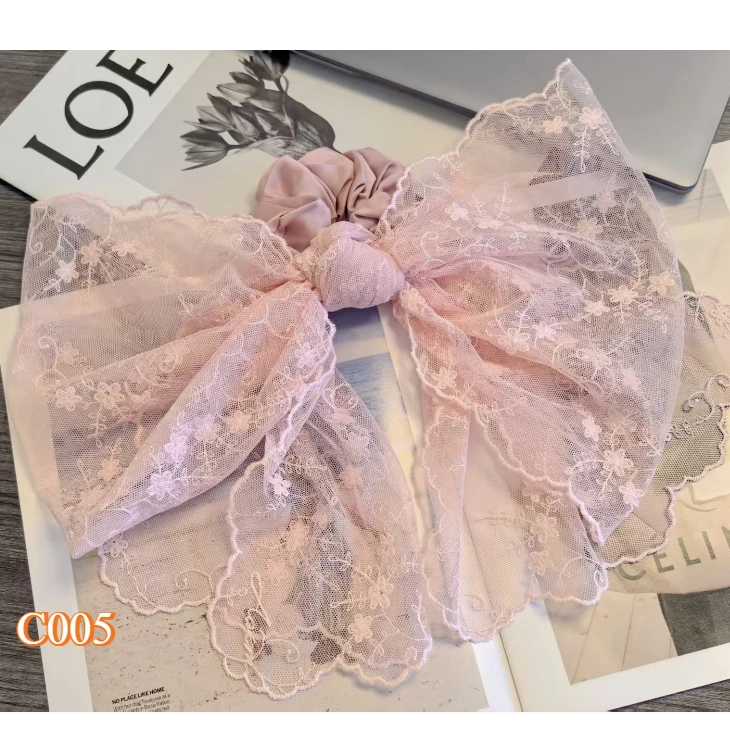 休闲风简约风春女发饰甜美发森系气质清新发圈抓夹头饰C001-C011