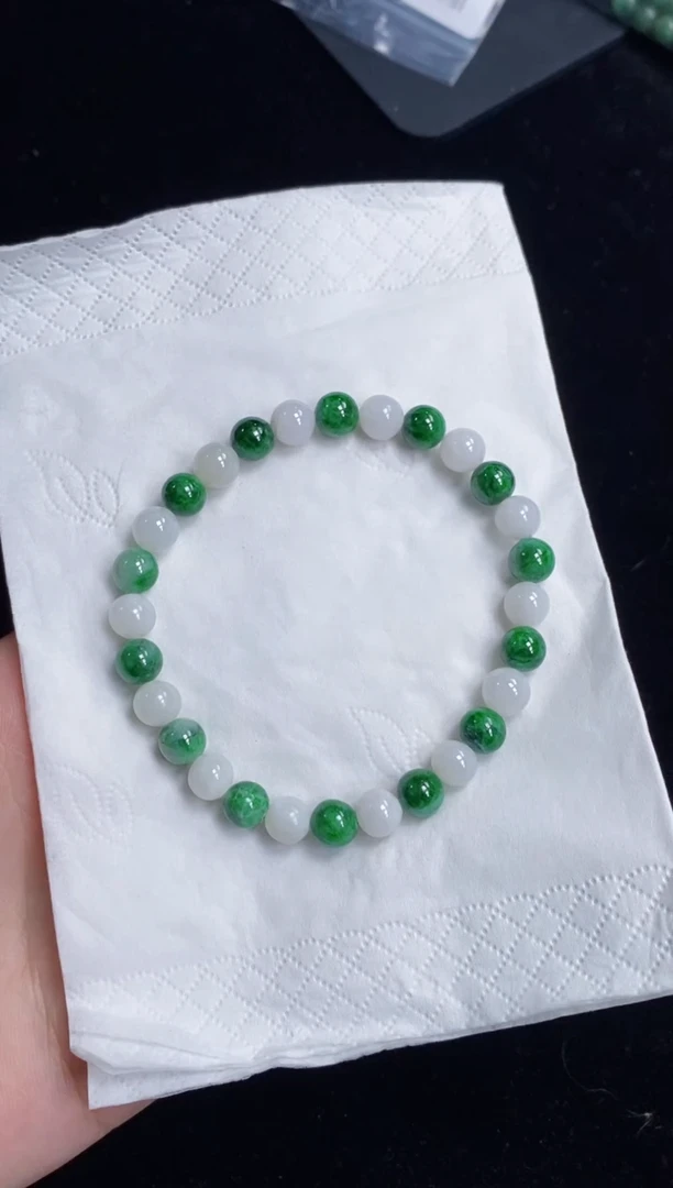 未镶嵌手串翡翠128号链接天然缅甸翡翠A货一物一证