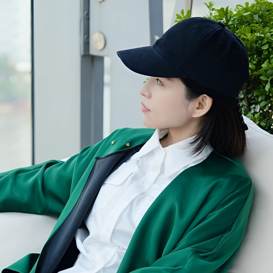 韩代工正品棒球帽棉高颅顶减龄显脸小高级时尚休闲百搭鸭舌帽帽子