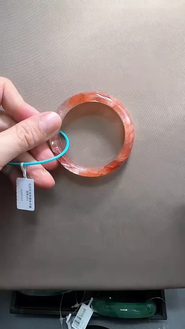 【闪购商品】水晶手镯未镶嵌红胶花手镯53-54#