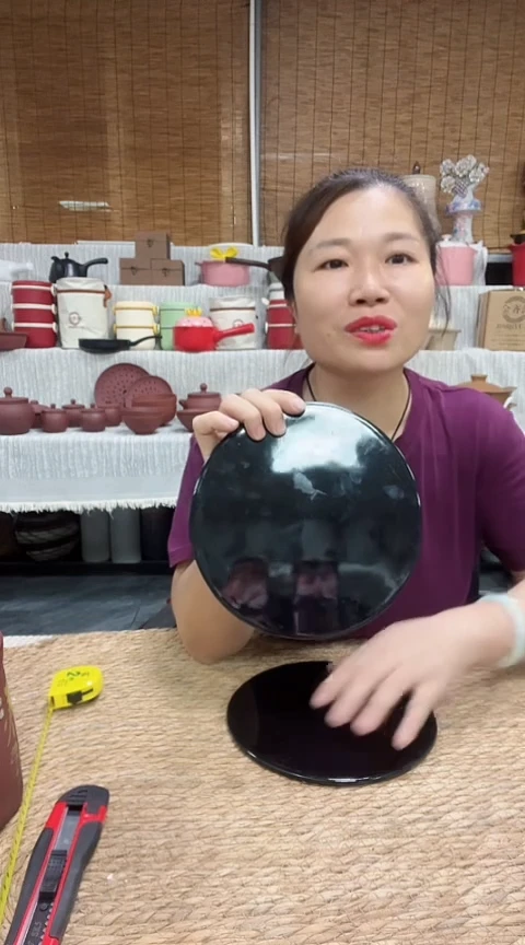 瑕疵8英寸黑色锅垫四个