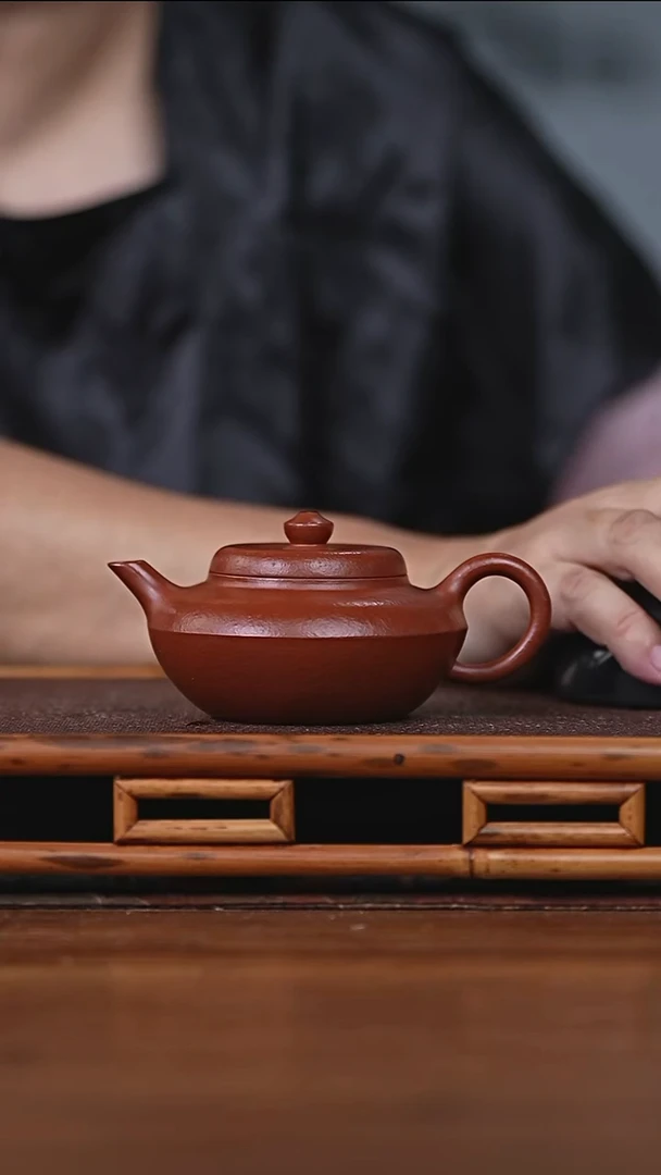 茶壶紫砂国庆中秋福利款 合欢 140cc 朱泥