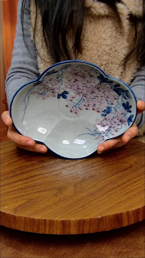 杯子陶景德镇手工手绘釉下彩陶瓷 ，冰裂釉