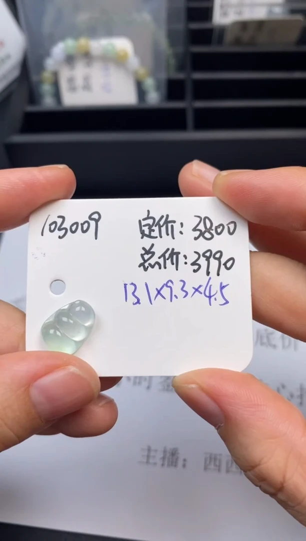 翡翠未镶嵌吊坠(不含链)103009