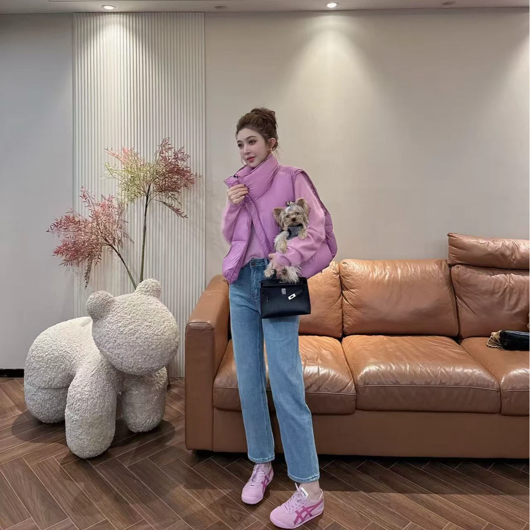 J14 韩版糖果色立领设计百搭羽绒马夹 EJ1403