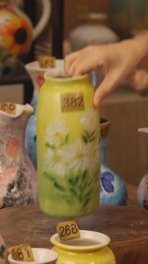 陶瓷382景德镇设计师手作花器摆件侘寂风