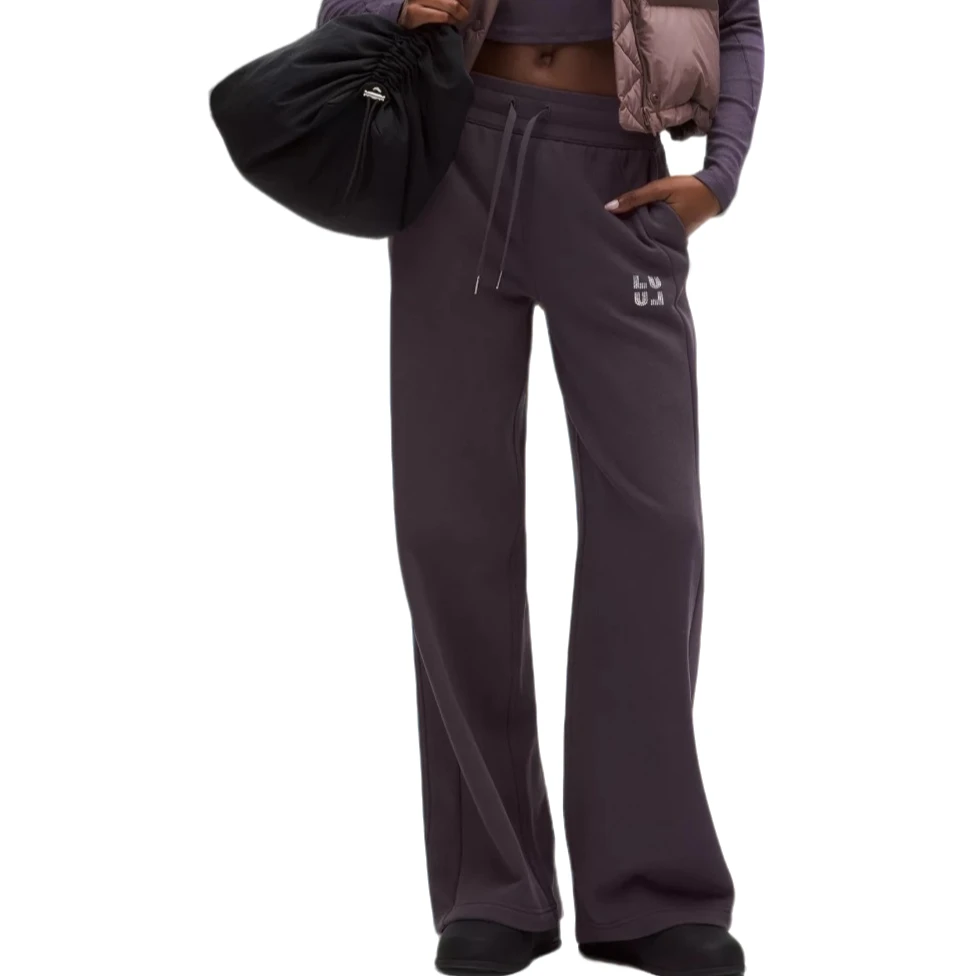 lululemon/露露乐蒙Scuba MR Wide-Leg Pant Jewelled 加绒阔腿裤