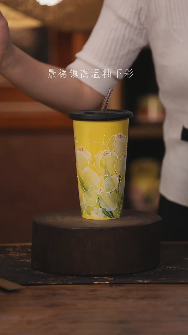 陶瓷景德镇高温釉下手绘陶瓷456
