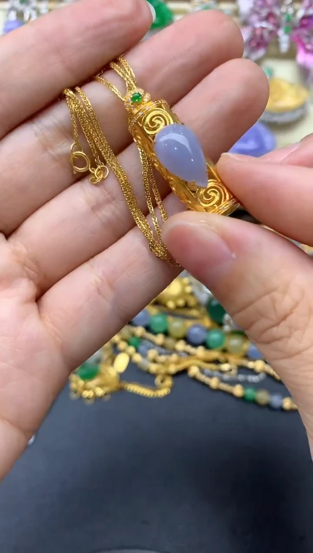 【闪购商品】翡翠颈饰18K金镶嵌531-中国好珍宝