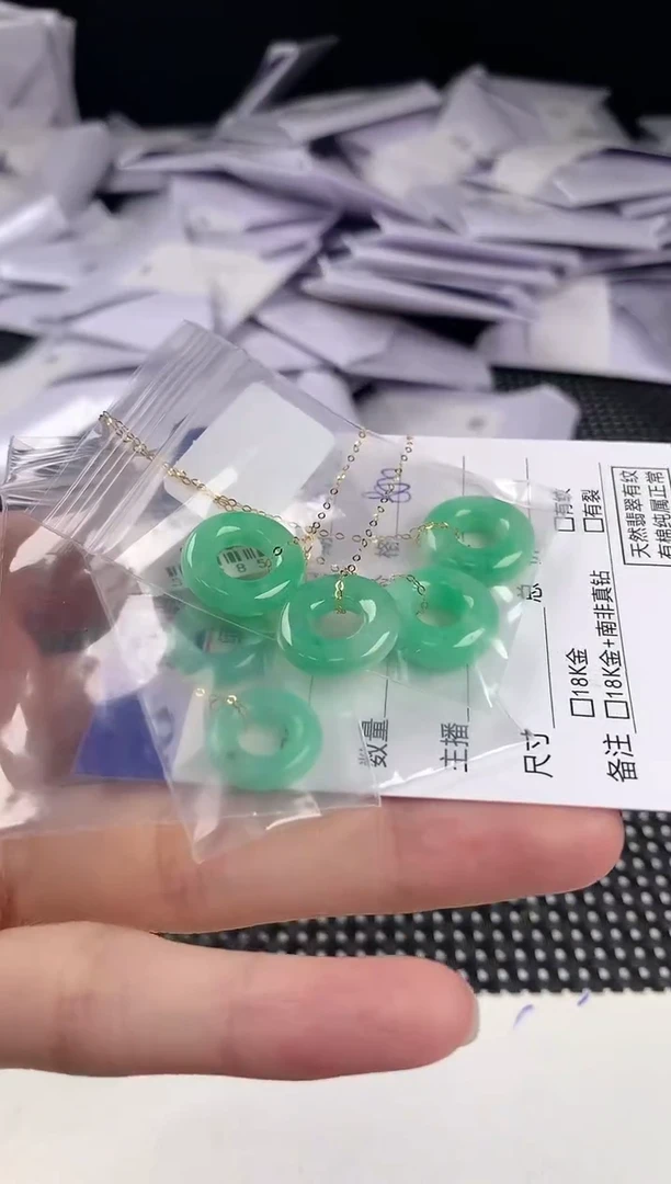 翡翠18K金镶嵌耳饰多样性发其一件49