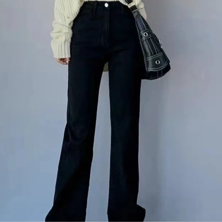 （柚子同款）ZJ加绒高腰显瘦窄版阔腿烟管裤0667