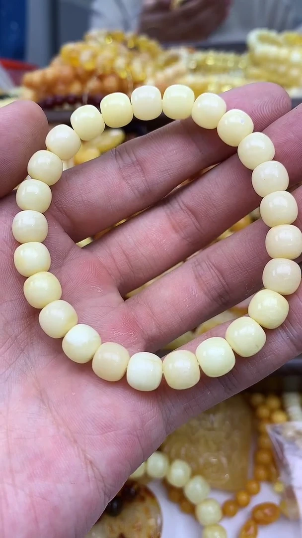 裸石蜜蜡未镶嵌手串卡8