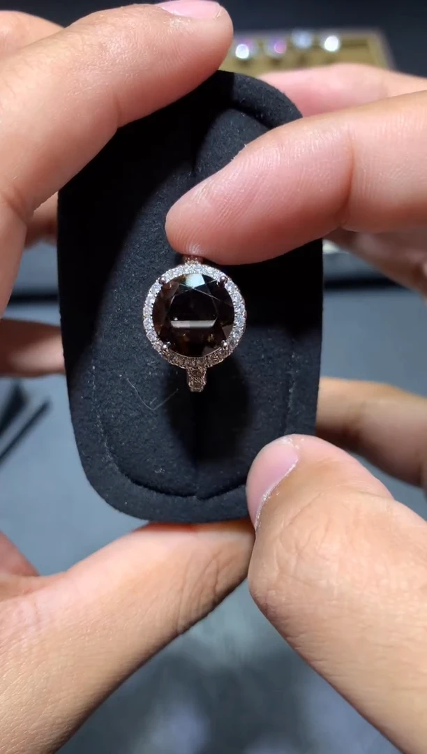 未镶嵌戒指烟晶W101【多样性发其一】