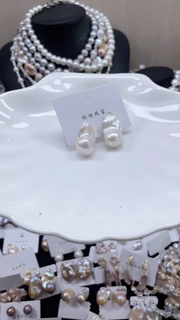 未镶嵌耳饰淡水珍珠【纯恬饰品】