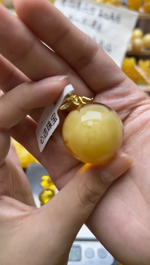 琥珀银S925镶嵌珠宝奇石142琥珀蜜蜡微瑕